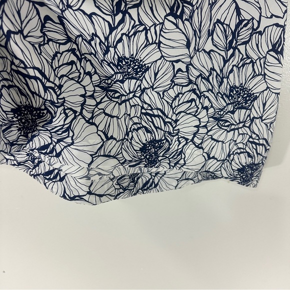 The Limited Floral Camisole Top High Low Blue White Large - Picture 7 of 9